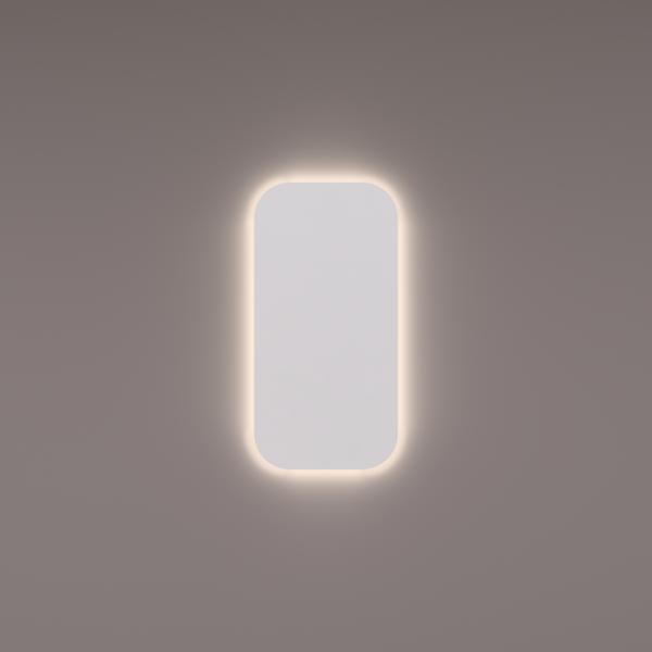 HIPP Design spiegel SPV B01-40 verticaal afgerond indirecte LED verlichting 40x80x3cm met spiegelverwarming en dimmer