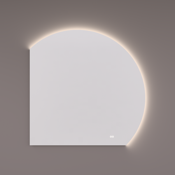 Moon-Line Spiegel met Indirecte LED-Verlichting in de Ronding - Hipp Design