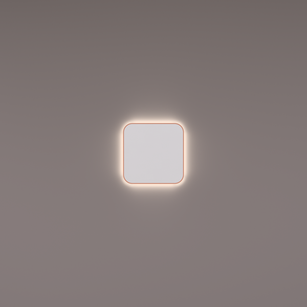 Hipp Design SPM T06 toiletspiegel met afgeronde hoeken en indirecte LED verlichting