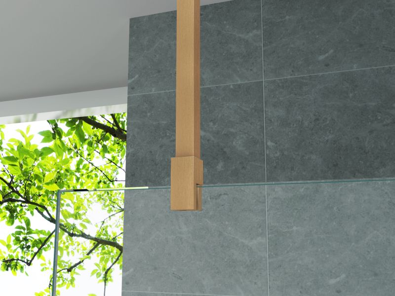 ALONI PLAFONDSTEUN - VERSTELBAAR - 43-80 CM - BRUIN BRONS - detailafbeelding