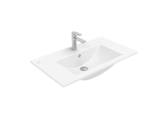 Creavit Su SU080 wastafel SU080-00CB00E-0000 glanzend wit - detailfoto