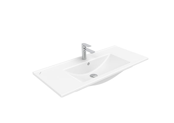 Creavit Su SU100 wastafel SU100-00CB00E-0000 glanzend wit - detailfoto