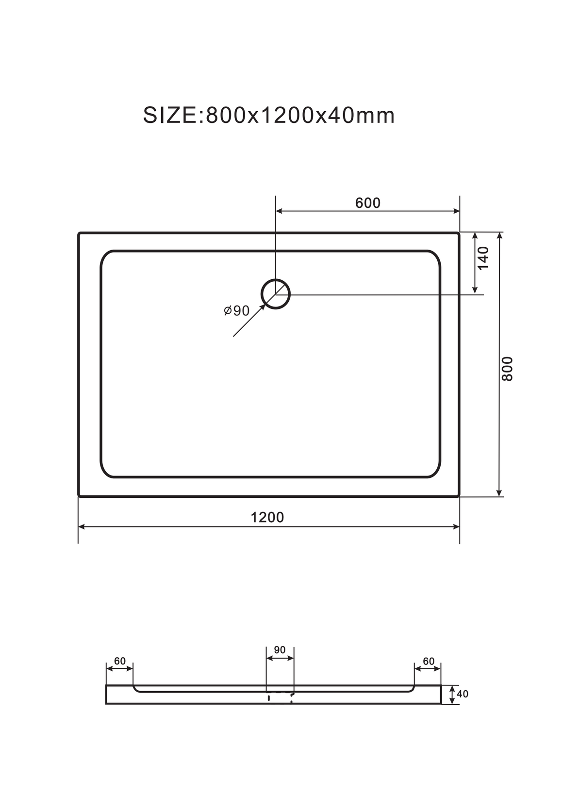Aloni SW-40304 - technische tekening