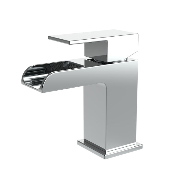 ALONI Square Waterval Wastafelmengkraan - Chroom