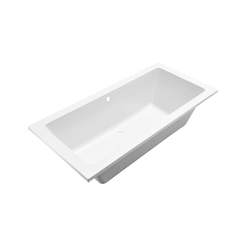 Santino SQ Einbau-Doppelbadewanne 180x80x49 cm matt weiß