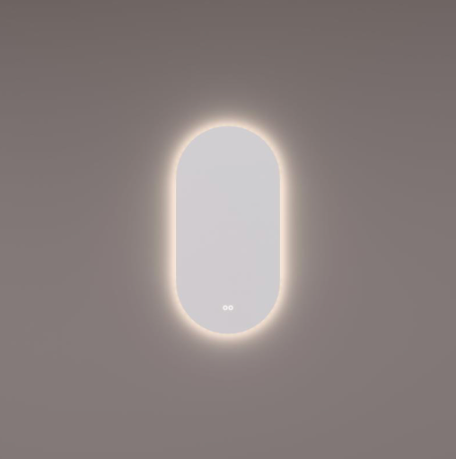 Hipp Design SPV 14900 ovaal rechte spiegel met kleurenwissel verlichting en verwarming
