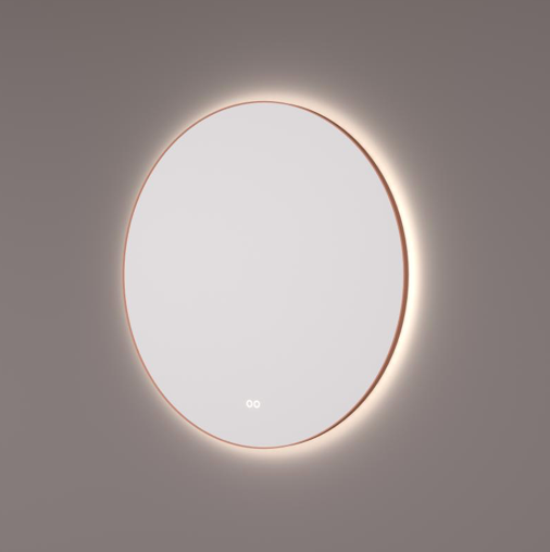 Hipp Design SPV 13500 KOP ronde spiegel koper met indirecte kleurenwissel verlichting en verwarming