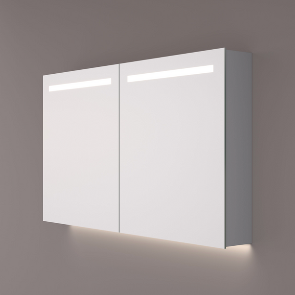 Hipp Design SPK 52000 spiegelkast met horizontale LED banen en indirecte verlichting onder