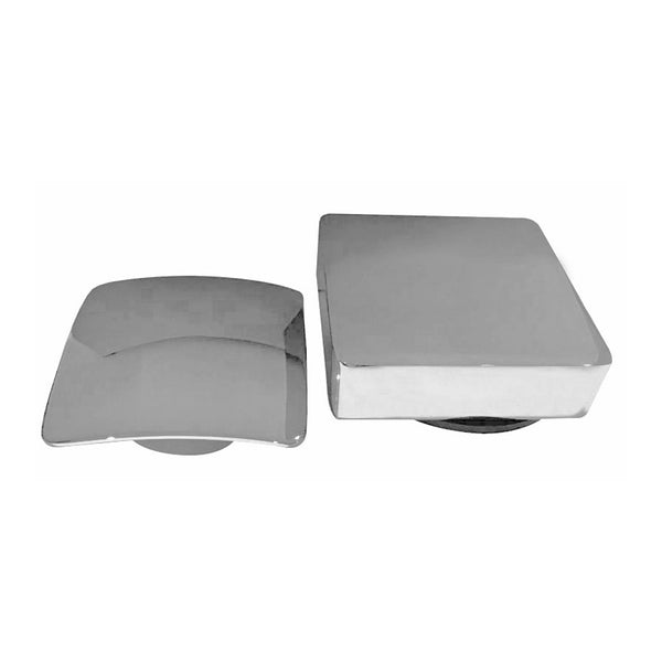Ensemble bouton/bouchon trop-plein baignoire + fonction remplissage carré chrome