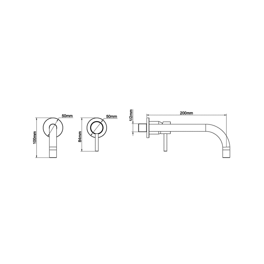 Robinet de lavabo monocommande Slanke Wiesbaden avec démarrage à froid en bronze