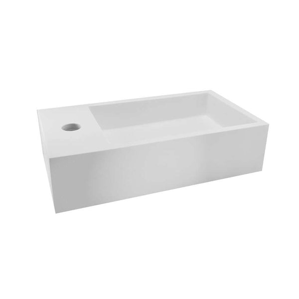 Lavabo en surface solide Wiesbaden 40X22X10 cm (Gauche)