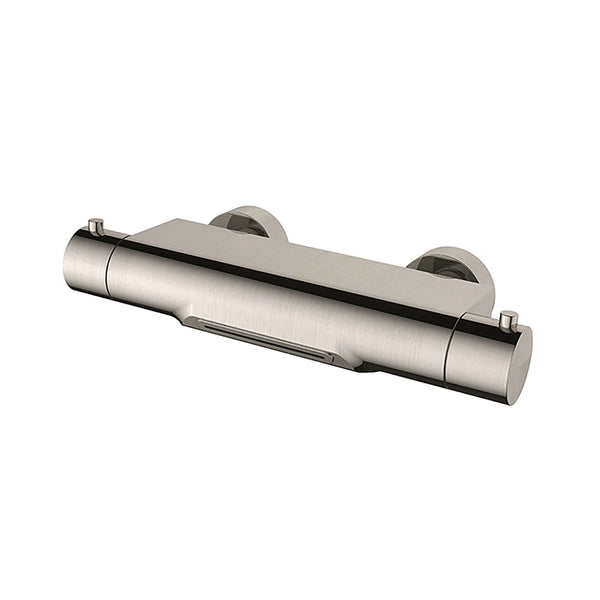 Robinet de baignoire style cascade Wiesbaden thermostatique 1/2 pouce acier brossé