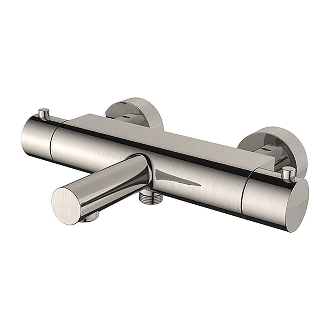 Style thermostatische badmengkraan cooltouch geborsteld staal PVD