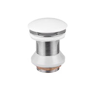 ALONI AFVOERPLUG - CLICK WASTE - KERAMIEK - 5/4" - GLANZEND WIT