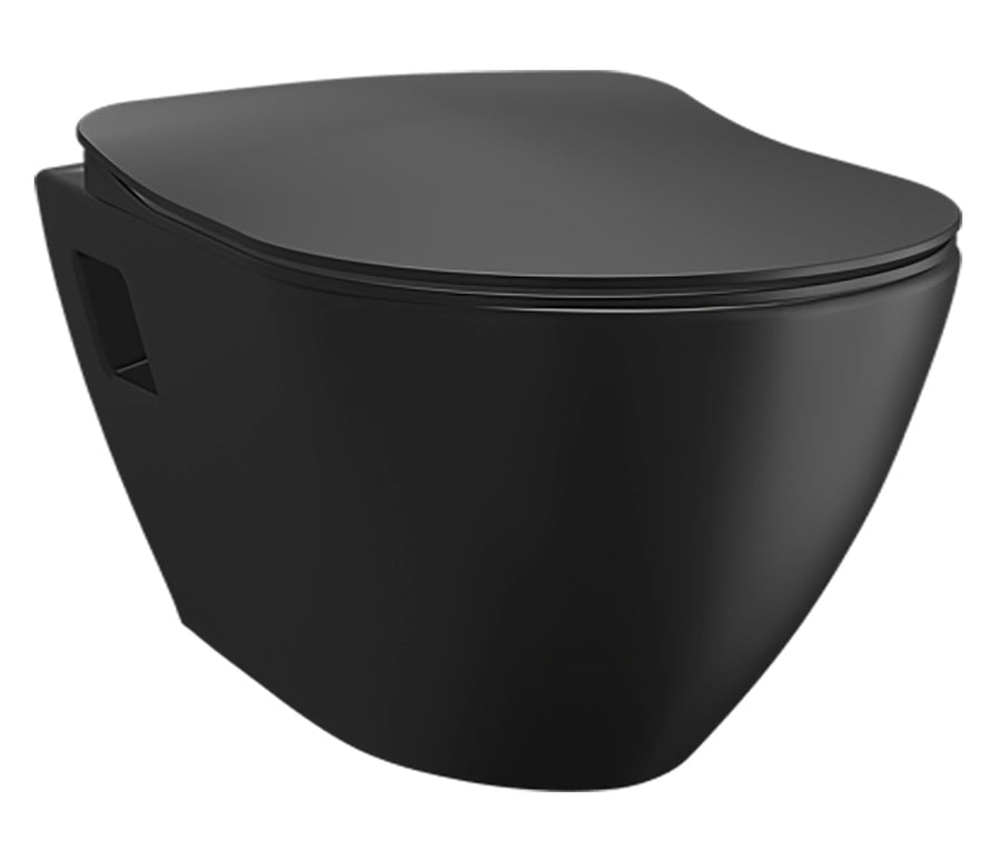 Creavit Terra hangtoilet mat zwart