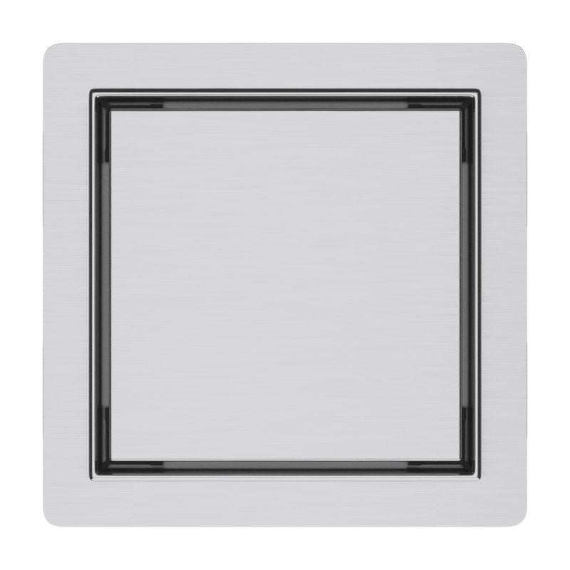 ALONI DOUCHEPUT - MET TEGELROOSTER - 15X15CM - GEBORSTELD RVS - productafbeelding