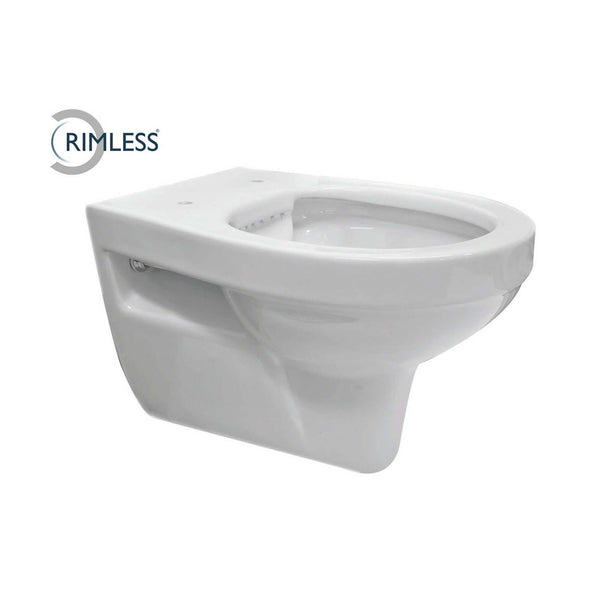 Trevi toilette suspendue sans rebord blanc brillant