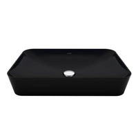 CREAVIT ULTRA WASKOM - OPBOUW - ZONDER OVERLOOP - ZONDER KRAANGAT - KERAMIEK - 60X11X40 CM  - HOUTSKOOL ZWART