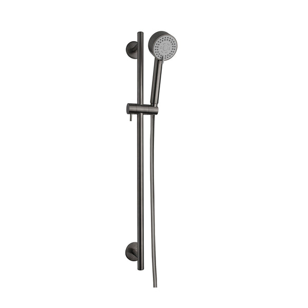 UniMatch Cadans ensemble barre coulissante complet avec douchette 3 positions Ø 8 cm gunmetal PVD