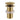 UniMatch afvoerplug in geborsteld messing met verlengde draad voor wastafels en fonteintjes zonder overloop.