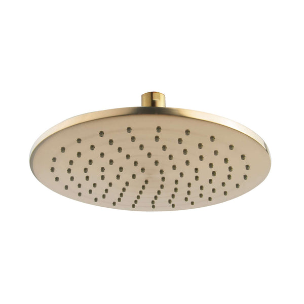 UniMatch hoofddouche rond 25 x 0,8 cm geborsteld messing PVD