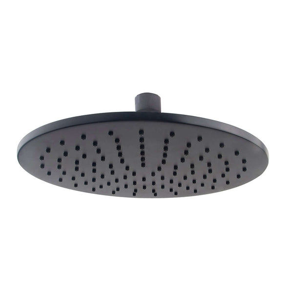 UniMatch hoofddouche rond 25 x 0,8 cm mat zwart