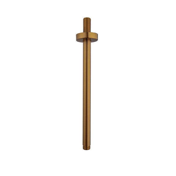 UniMatch douchearm met plafondbevestiging 30 cm geborsteld brons koper PVD