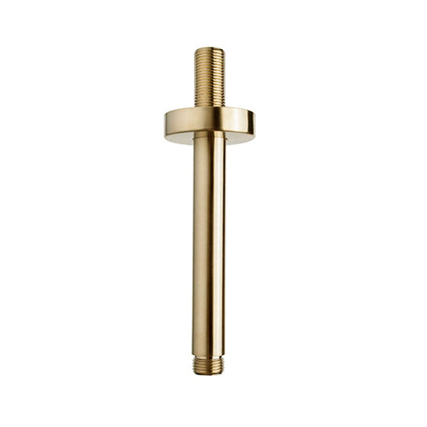 UniMatch douchearm met plafondbevestiging 15 cm geborsteld messing PVD