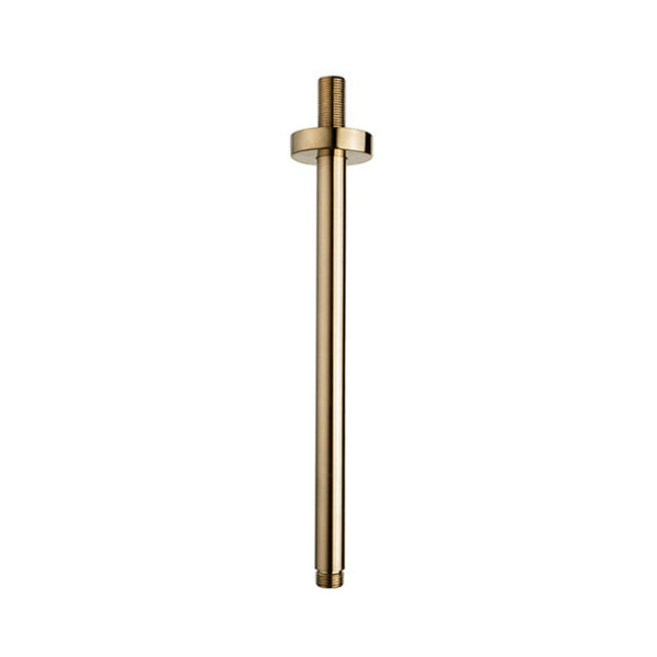 UniMatch douchearm met plafondbevestiging 30 cm geborsteld messing PVD
