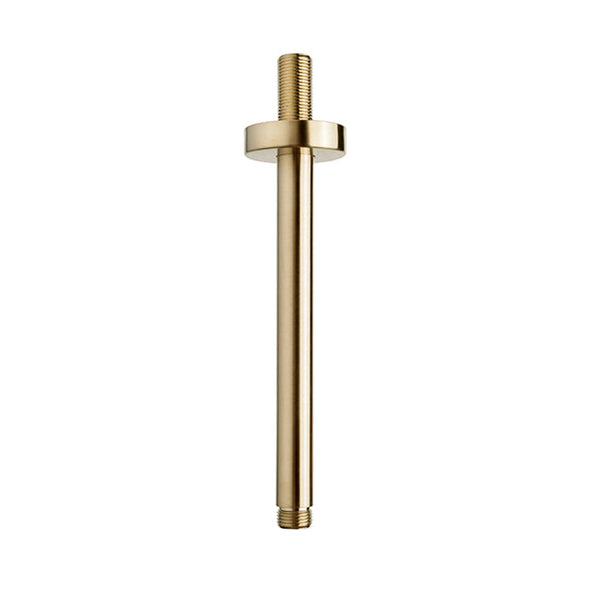 UniMatch douchearm met plafondbevestiging 20 cm geborsteld messing PVD