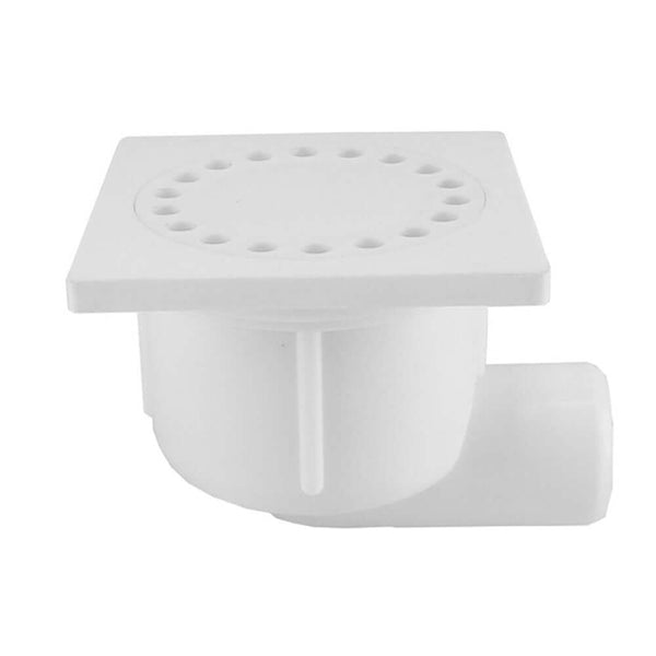 Doucheplug Wiesbaden 10X10 sortie latérale en blanc