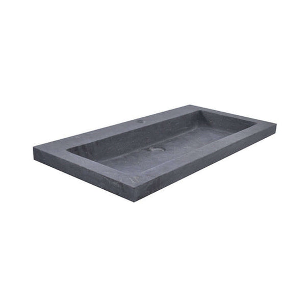 Raw wastafel enkel met 1 kraangat 80x46x5 cm hardsteen gezoet