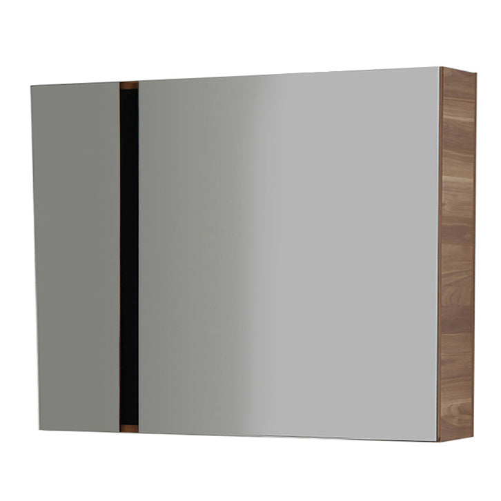 Verti 100 Spiegelkast Okkernoot-Zwart 98X80X17CM