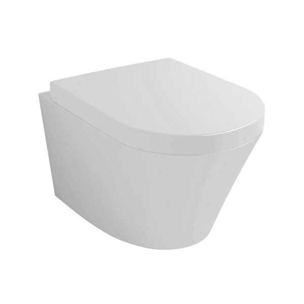 Vesta wandcloset met Vesta toiletzitting softclose en quick release glans wit