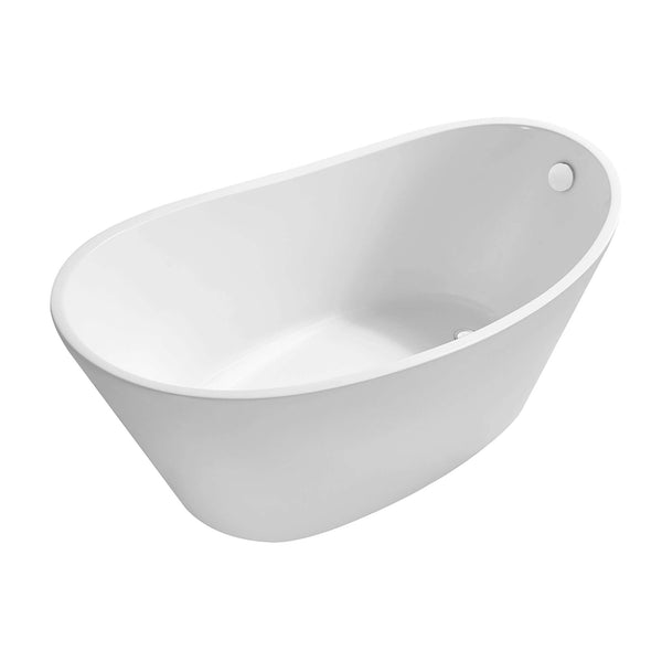 Freistehende Acrylbadewanne Wiesbaden Trapez 170X77 Cm in Weiß