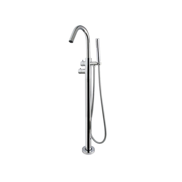 Freistehender Badarmatur Wiesbaden Caral Thermostatisch Komplett Chrom