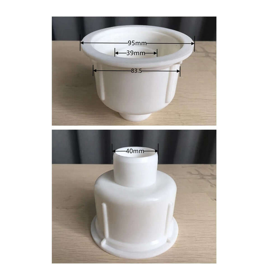 Wiesbaden Doucheplug 10x10 cm Onderuitlaat RVS