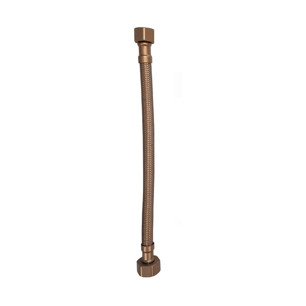 Wiesbaden Riko Flexibele Aansluitslang 1/2 x 3/8 25 cm Geborsteld Brons Koper
