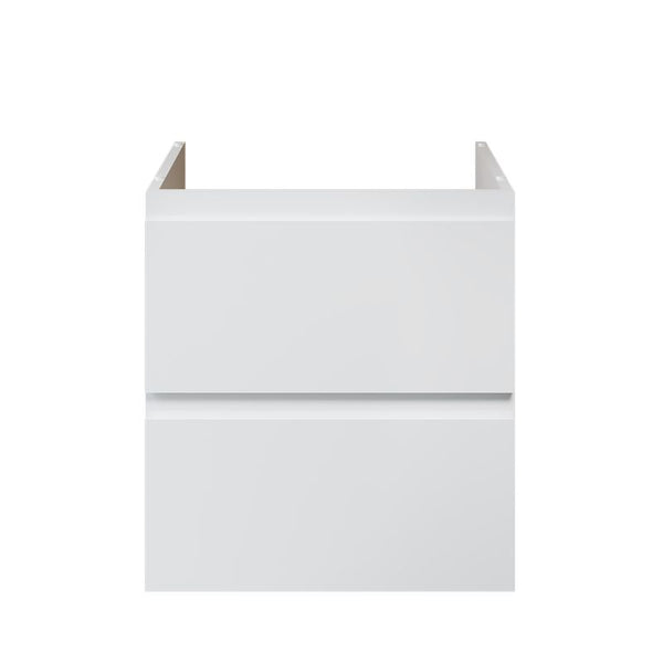 Aloni Sally XL Wastafelonderkast - 2 Lades - Softclose - Greeploos - 56 × 60 × 45,3 cm - Glanzend Wit
