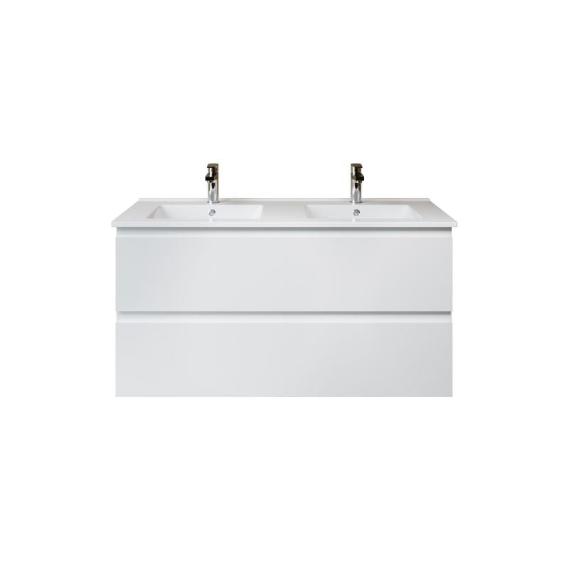 ALONI SALLY XL WASTAFELONDERKAST - 2 LADES - SOFTCLOSE - GREEPLOOS - 118X60X45,3 CM - MAT WIT - detailafbeelding