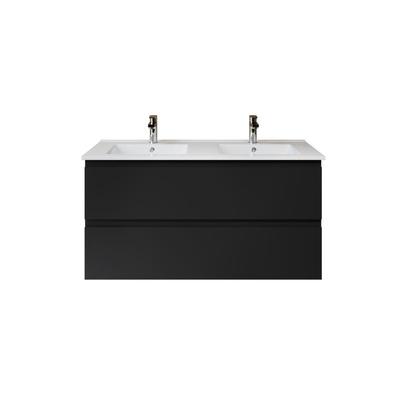 ALONI SALLY XL WASTAFELONDERKAST - 2 LADES - SOFTCLOSE - GREEPLOOS - 118X60X45,3 CM - MAT ZWART - detailafbeelding