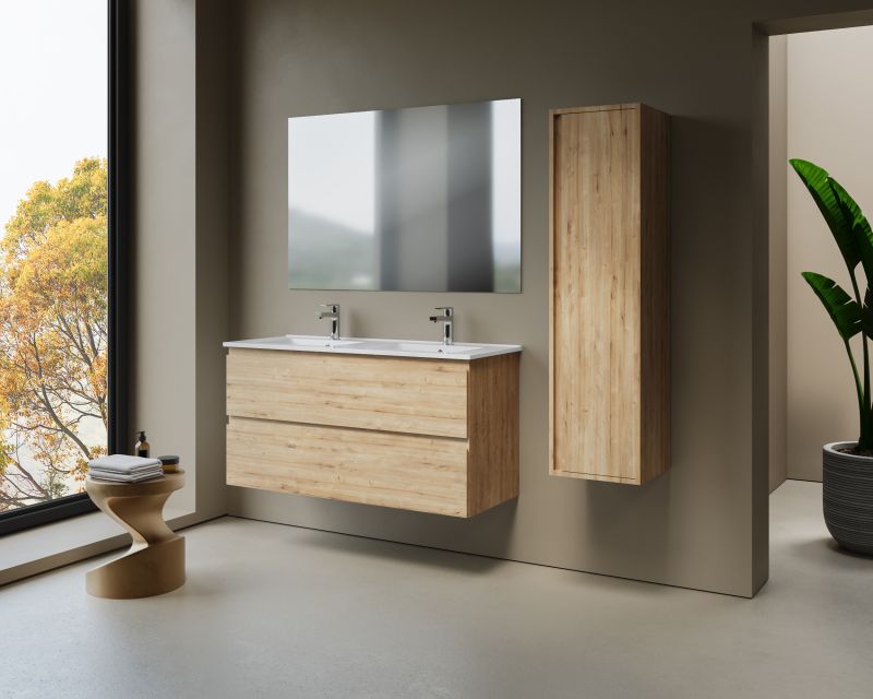 ALONI SALLY XL WASTAFELONDERKAST - 2 LADES - SOFTCLOSE - GREEPLOOS - 118X60X45,3 CM - SAFIR - productafbeelding