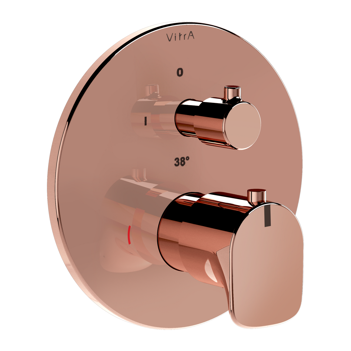 VitrA Root Round Douche/Bad Kraan, Koper #variant_57380263821636