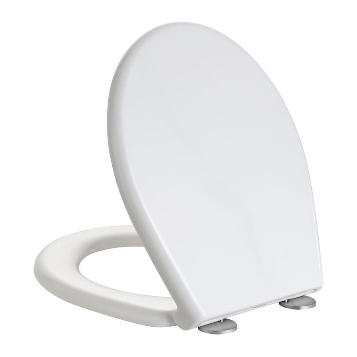 ALONI ECO ELVIA WC-ZITTING - SOFT CLOSE - QUICK RELEASE - DUROPLAST - TOPFIX - RVS SCHARNIEREN - GLANZEND WIT - detailafbeelding
