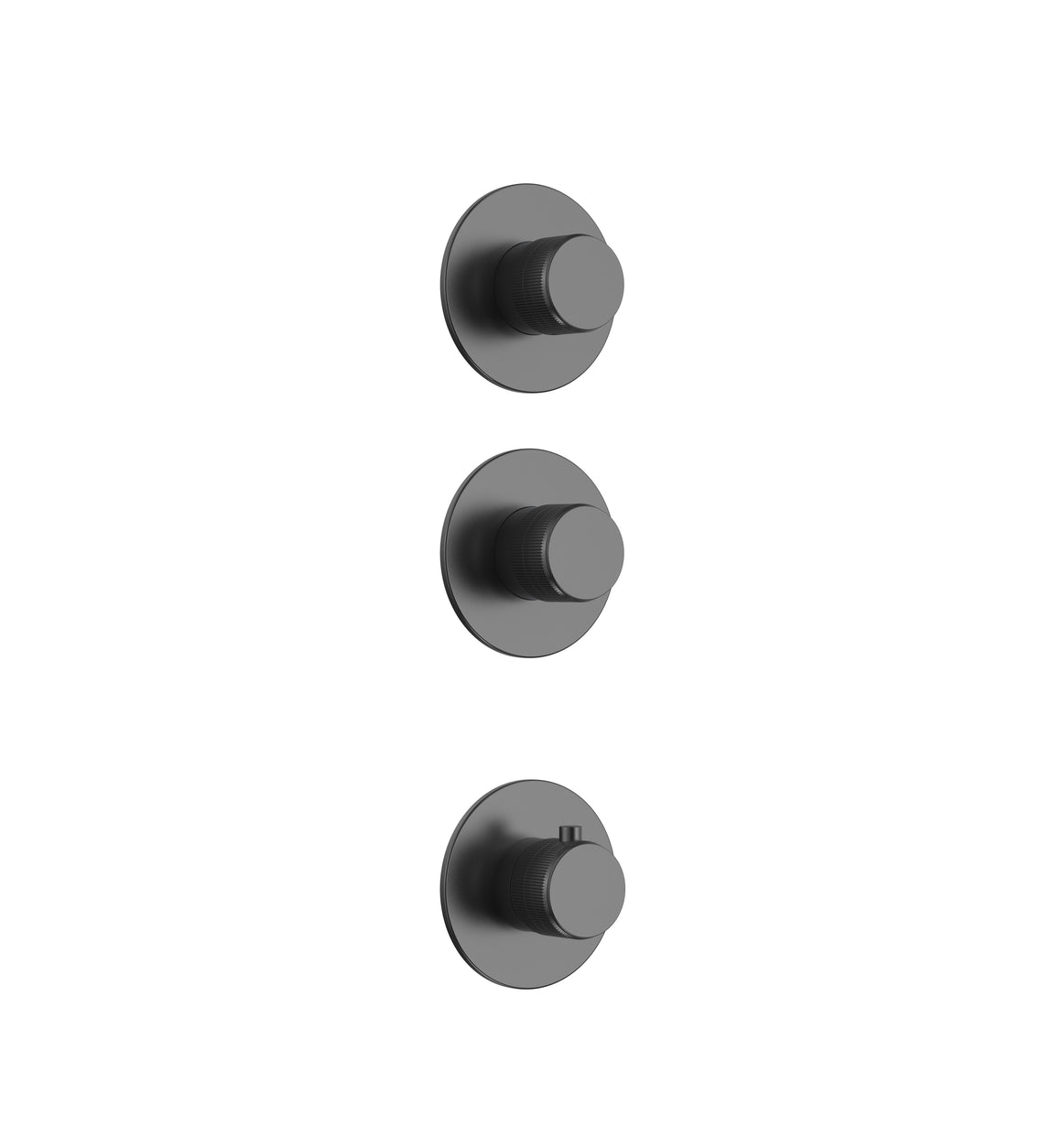 Aloni Stria afbouwdeel douchethermostaat 2-weg gunmetal productfoto