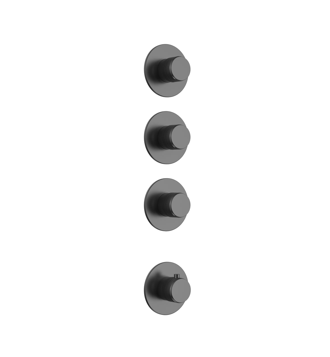 Aloni Stria afbouwdeel douchethermostaat 3-weg gunmetal productfoto
