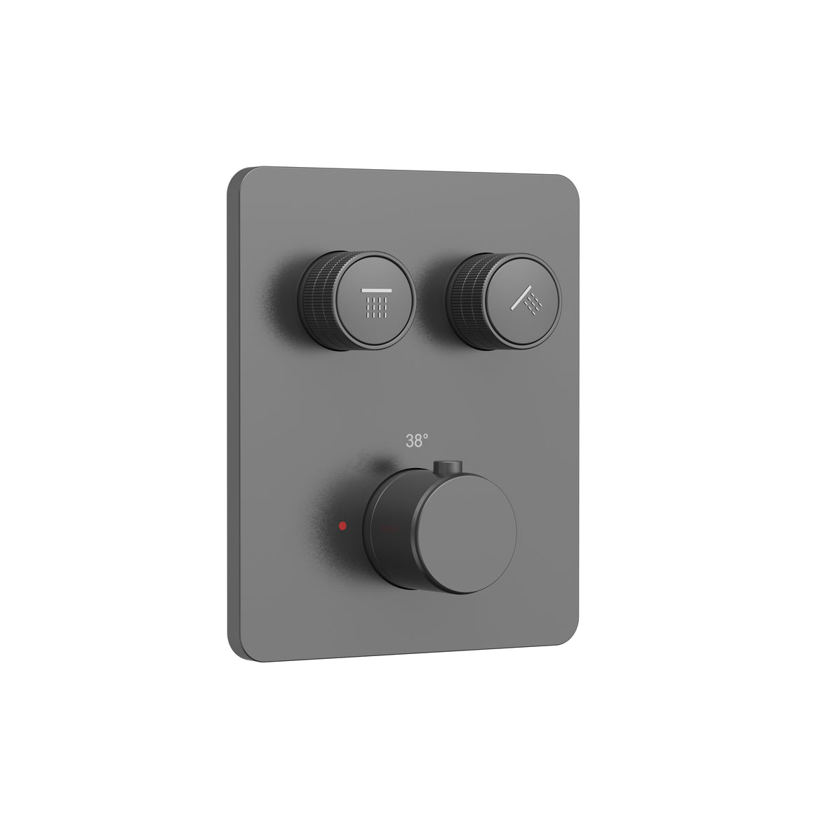 Aloni Stria inbouw douchethermostaat gunmetal productfoto
