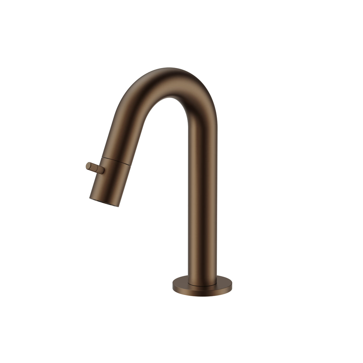 Aloni Stria koudwaterkraan gebogen uitloop bruin brons productfoto