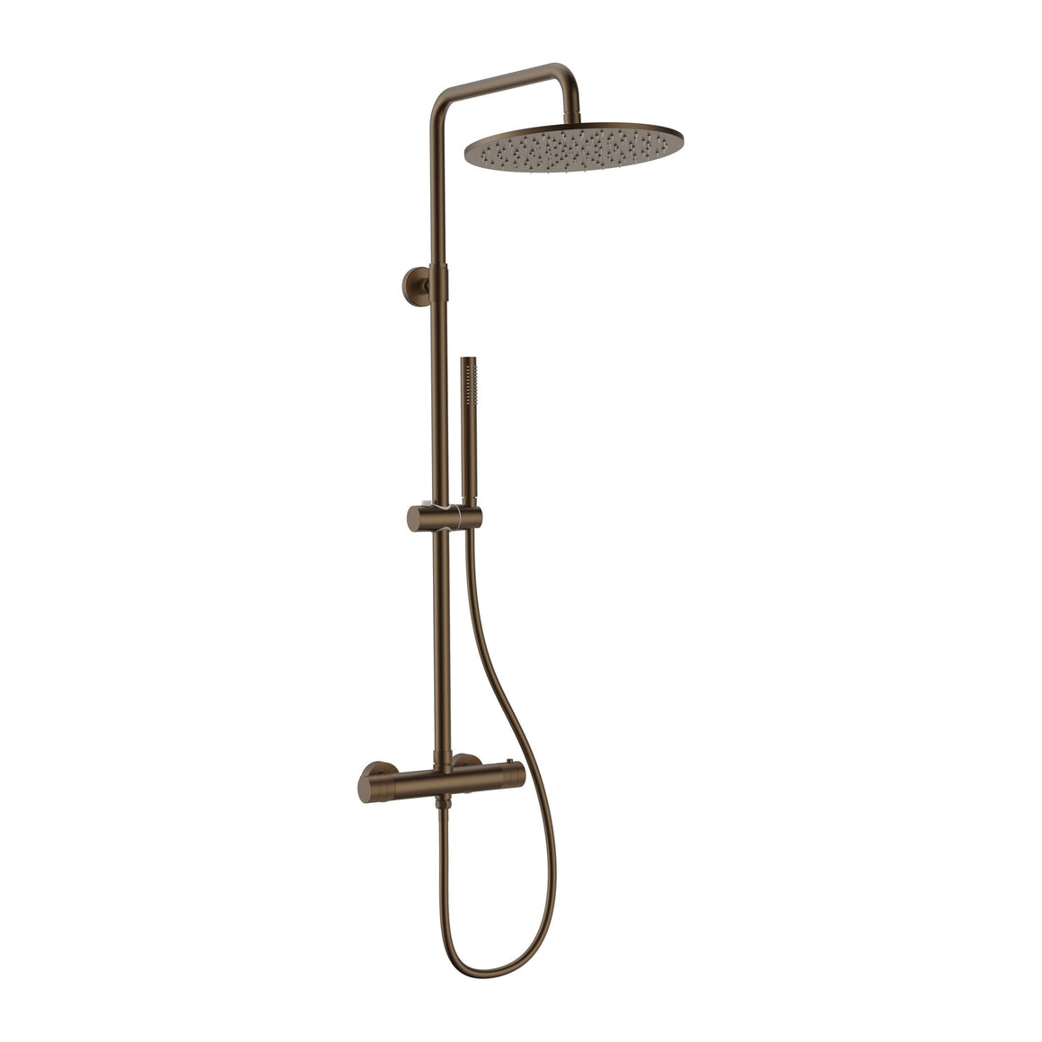 Aloni Stria regendoucheset thermostatisch bruin brons productfoto