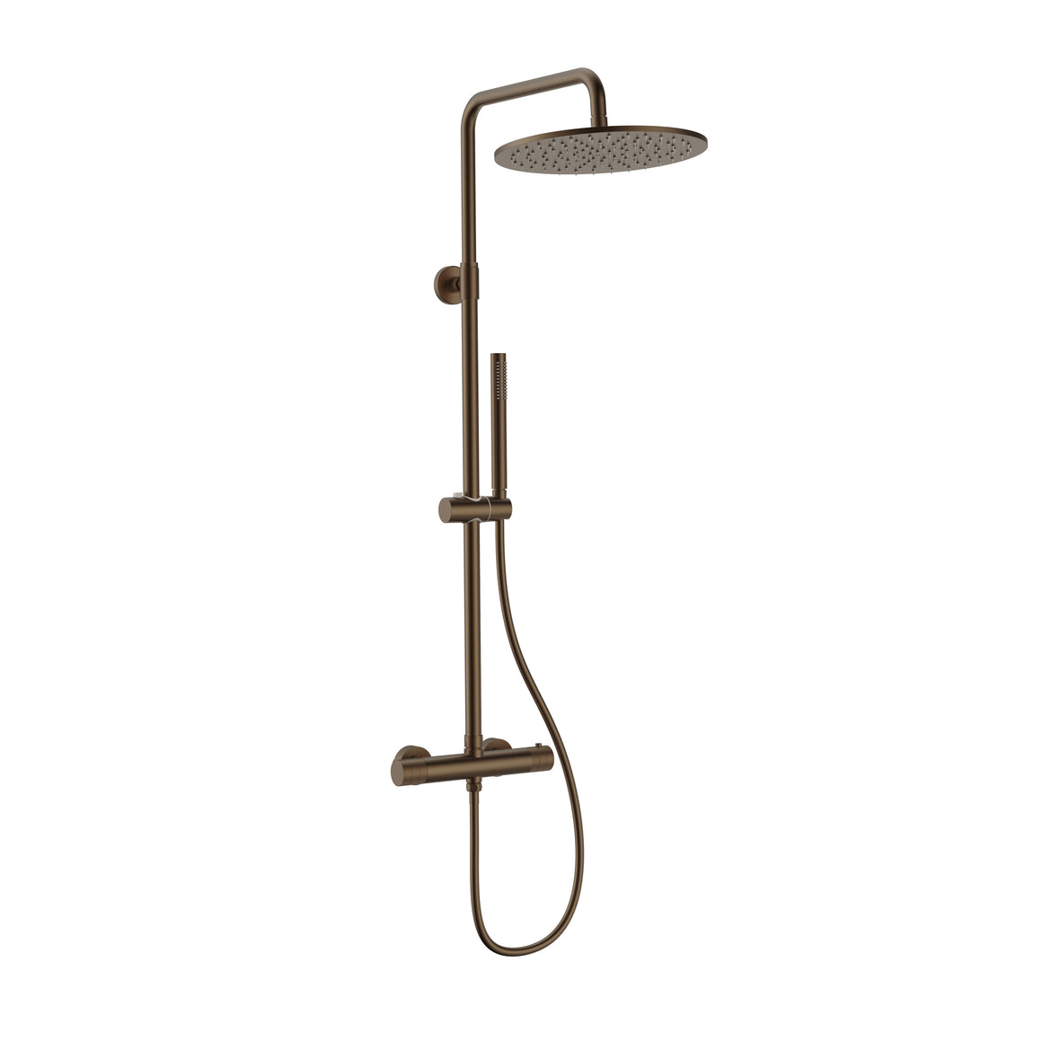Aloni Stria regendoucheset thermostatisch bruin brons productfoto